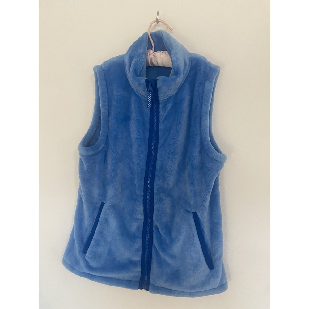 Girl's Lands' End Very‎ Soft Fleece Vest With Pockets and Full Zipper-Size Lrg